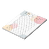 Moderne pasta-Stippen en kalligrafie Ta da-lijst Notitieblok (Linkerzijde)