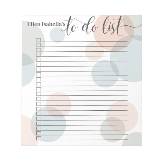 Moderne pasta-Stippen en kalligrafie voor DO-lijst Notitieblok (Voorkant)