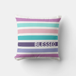 Moderne pasta Striped Christelijk BLESSED Kussen