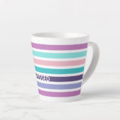 Moderne pasta Striped Christelijk BLESSED Latte Mok (Rechterhoek)