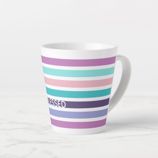 Moderne pasta Striped Christelijk BLESSED Latte Mok (Rechterhoek)