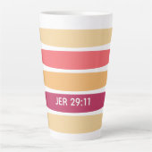 Moderne pasta Striped Christelijk JEREMIAH 29:11 Latte Mok (Voorkant)