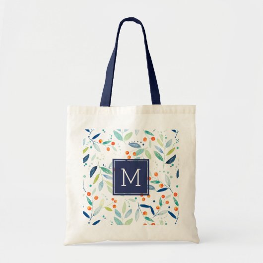 Moderne pasta-Waterverven botanische patronen Tote Bag (Voorkant)