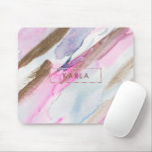 Moderne pasta-Waterverven die kleuren stromen Muismat (Met muis)