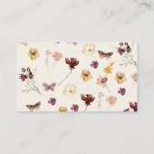 Moderne pasta Wilde Bloem Qr Code Rsvp Weddenschap Informatiekaartje (Achterkant)