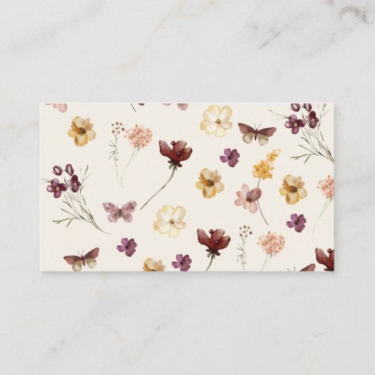 Moderne pasta Wilde Bloem Qr Code Rsvp Weddenschap Informatiekaartje (Achterkant)