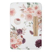Moderne pastbloemen en gepersonaliseerde Kraft-cad Badmat (Voorkant Verticaal)