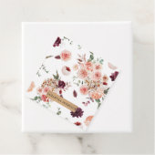 Moderne pastbloemen en gepersonaliseerde Kraft-cad Bedankjes Labels (In situ)