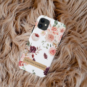 Moderne pastbloemen en gepersonaliseerde Kraft-cad Case-Mate iPhone Case