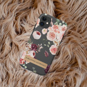 Moderne pastbloemen en gepersonaliseerde Kraft-cad Case-Mate iPhone Case