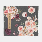 Moderne pastbloemen en gepersonaliseerde Kraft-cad Fleece Deken (Voorkant (Horizontaal))