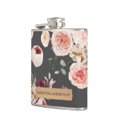 Moderne pastbloemen en gepersonaliseerde Kraft-cad Heupfles (Links)