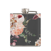 Moderne pastbloemen en gepersonaliseerde Kraft-cad Heupfles (Achterkant)