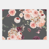 Moderne pastbloemen en gepersonaliseerde Kraft-cad Inpakpapier Vel (Voorkant 2)