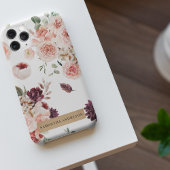Moderne pastbloemen en gepersonaliseerde Kraft-cad iPhone Hoesje