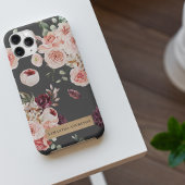 Moderne pastbloemen en gepersonaliseerde Kraft-cad iPhone Hoesje