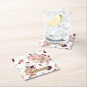 Moderne pastbloemen en gepersonaliseerde Kraft-cad Kartonnen Onderzetters (Insitu)