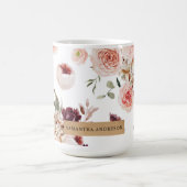 Moderne pastbloemen en gepersonaliseerde Kraft-cad Koffiemok (Center)