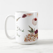 Moderne pastbloemen en gepersonaliseerde Kraft-cad Koffiemok (Links)