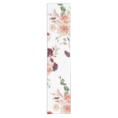 Moderne pastbloemen en gepersonaliseerde Kraft-cad Korte Tafelloper (Voorkant)