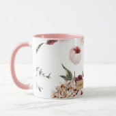 Moderne pastbloemen en gepersonaliseerde Kraft-cad Mok (Links)