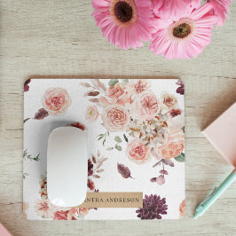 Moderne pastbloemen en gepersonaliseerde Kraft-cad Muismat