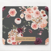 Moderne pastbloemen en gepersonaliseerde Kraft-cad Muismat (Voorkant)