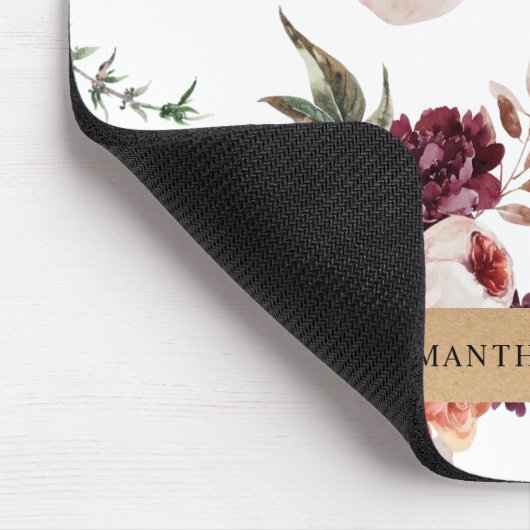 Moderne pastbloemen en gepersonaliseerde Kraft-cad Muismat (Hoek)