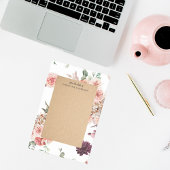 Moderne pastbloemen en gepersonaliseerde Kraft-cad Post-it® Notes