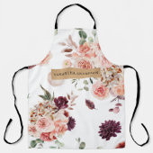 Moderne pastbloemen en gepersonaliseerde Kraft-cad Schort (Voorkant)
