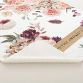 Moderne pastbloemen en gepersonaliseerde Kraft-cad Sherpa Deken (3/4)