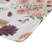 Moderne pastbloemen en gepersonaliseerde Kraft-cad Snijplank (Hoek)