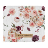 Moderne pastbloemen en gepersonaliseerde Kraft-cad Snijplank (Voorkant)