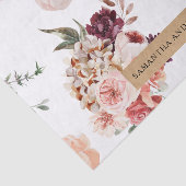 Moderne pastbloemen en gepersonaliseerde Kraft-cad Tissuepapier (Detail)