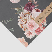 Moderne pastbloemen en gepersonaliseerde Kraft-cad Tissuepapier (Detail)