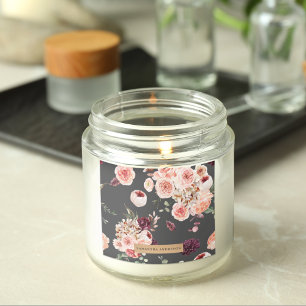 Moderne pastbloemen en gepersonaliseerde Kraft-cad Vierkante Sticker