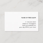 Moderne pasteelblauw, geel haartje visitekaartje (Achterkant)