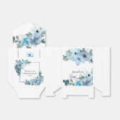 Moderne pasteelblauwe Rozen Bedankdoosjes (Uitgevouwen)