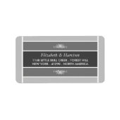 Moderne pasteelblok - Siver Grey - Weddenschap Etiket (Voorkant)