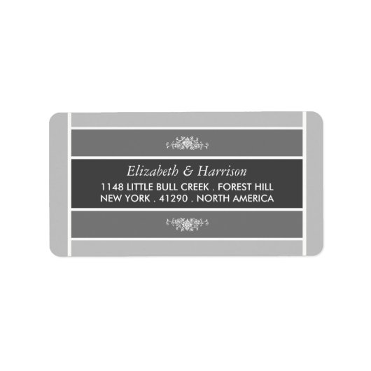 Moderne pasteelblok - Siver Grey - Weddenschap Etiket (Voorkant)