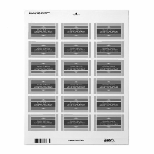 Moderne pasteelblok - Siver Grey - Weddenschap Etiket (Full Sheet)