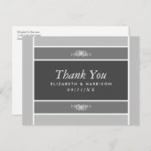 Moderne pasteelblok - Ziektegrijs - Hartelijk dank Briefkaart (Voorkant / Achterkant)