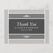 Moderne pasteelblok - Ziektegrijs - Hartelijk dank Briefkaart (Voorkant)
