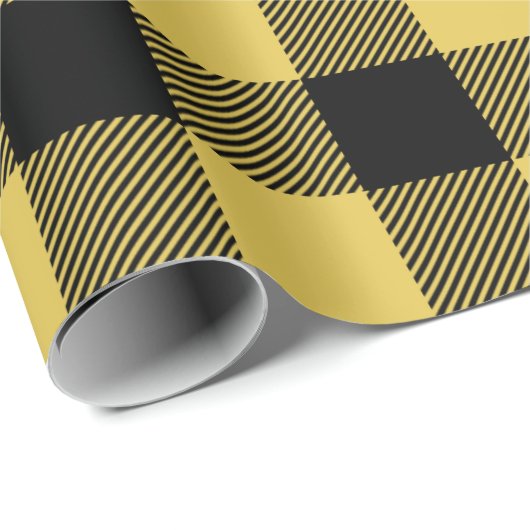 Moderne pasteelgeel buffelpaasmakerij cadeaupapier (Rol Hoek)