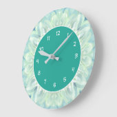 Moderne pasteelgroene patroonkeukenklokken grote klok (Hoek)