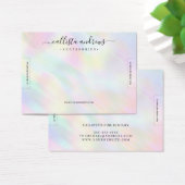 Moderne pasteelholografische regenboogbundelweerga visitekaartje (Bureau)