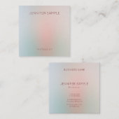 Moderne pasteelkleuren Eenvoudige Sjabloon voor on Vierkante Visitekaartje (Voorkant / Achterkant)