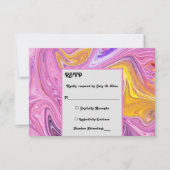 Moderne pasteelkleurige galaxy Abstracte bruiloft RSVP Kaartje (Voorkant)