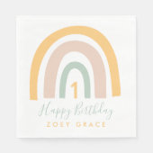 Moderne pasteelregenboogdag servet (Voorkant)