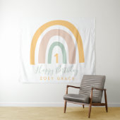 Moderne pasteelregenboogdag wandkleed (In Situ (horizontaal))